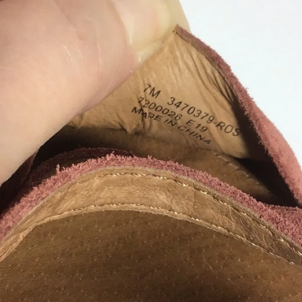 Frye Kenzie Pointed Toe Flat Sz 7 Rosewood Suede